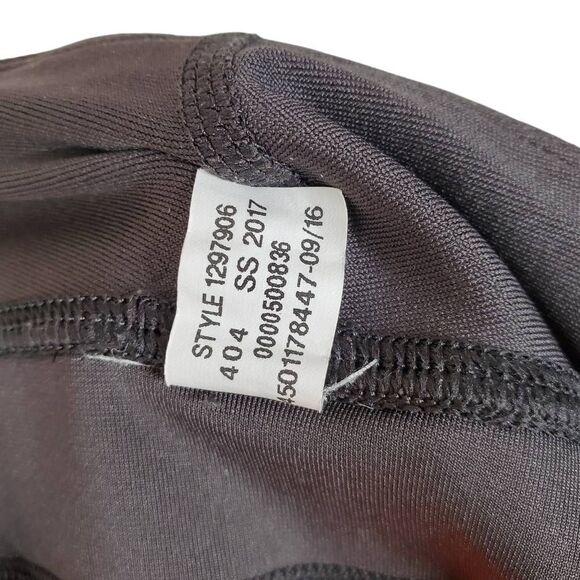 Under Armour Heat Gear Mid-rise Geometric Active Capri Leggings Dark Gray Orange - Picture 10 of 14